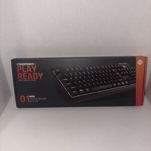 CyberPower PC Play Ready LED Wired Gaming Keyboard 01 RGB NOHI KB-161-306 NEW